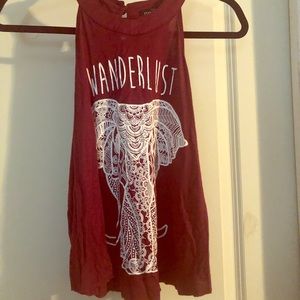 Stylish elephant print top sz m